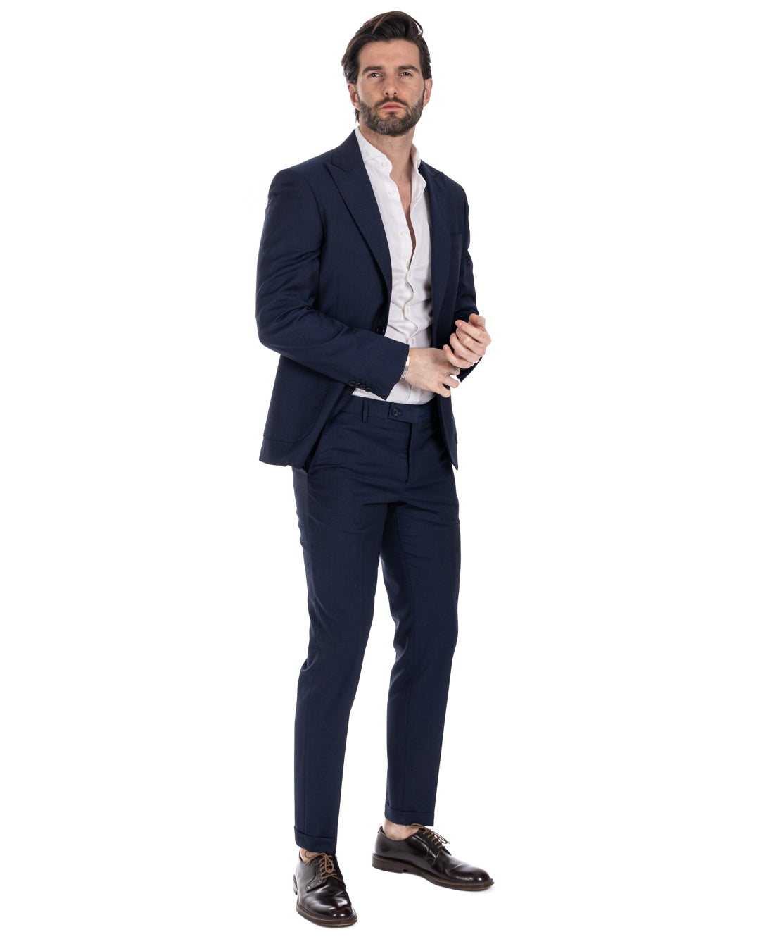 Naples - blue wool blend dress