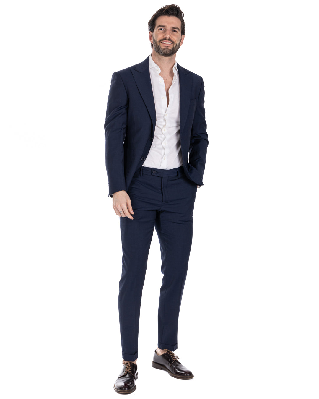 Naples - blue wool blend dress