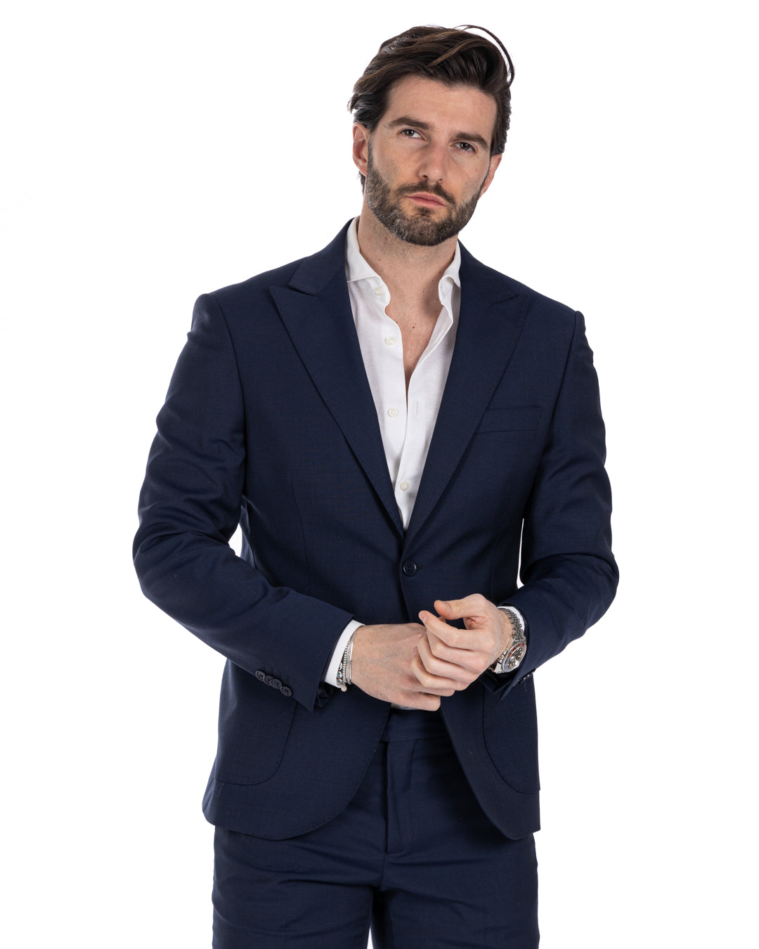 Naples - blue wool blend dress