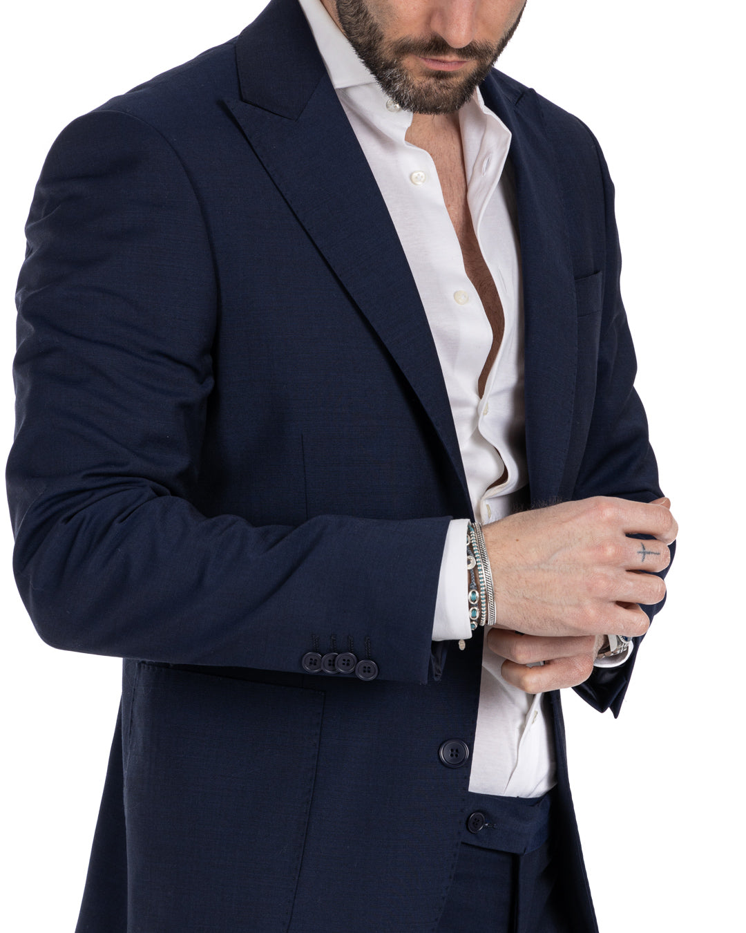 Naples - blue wool blend dress