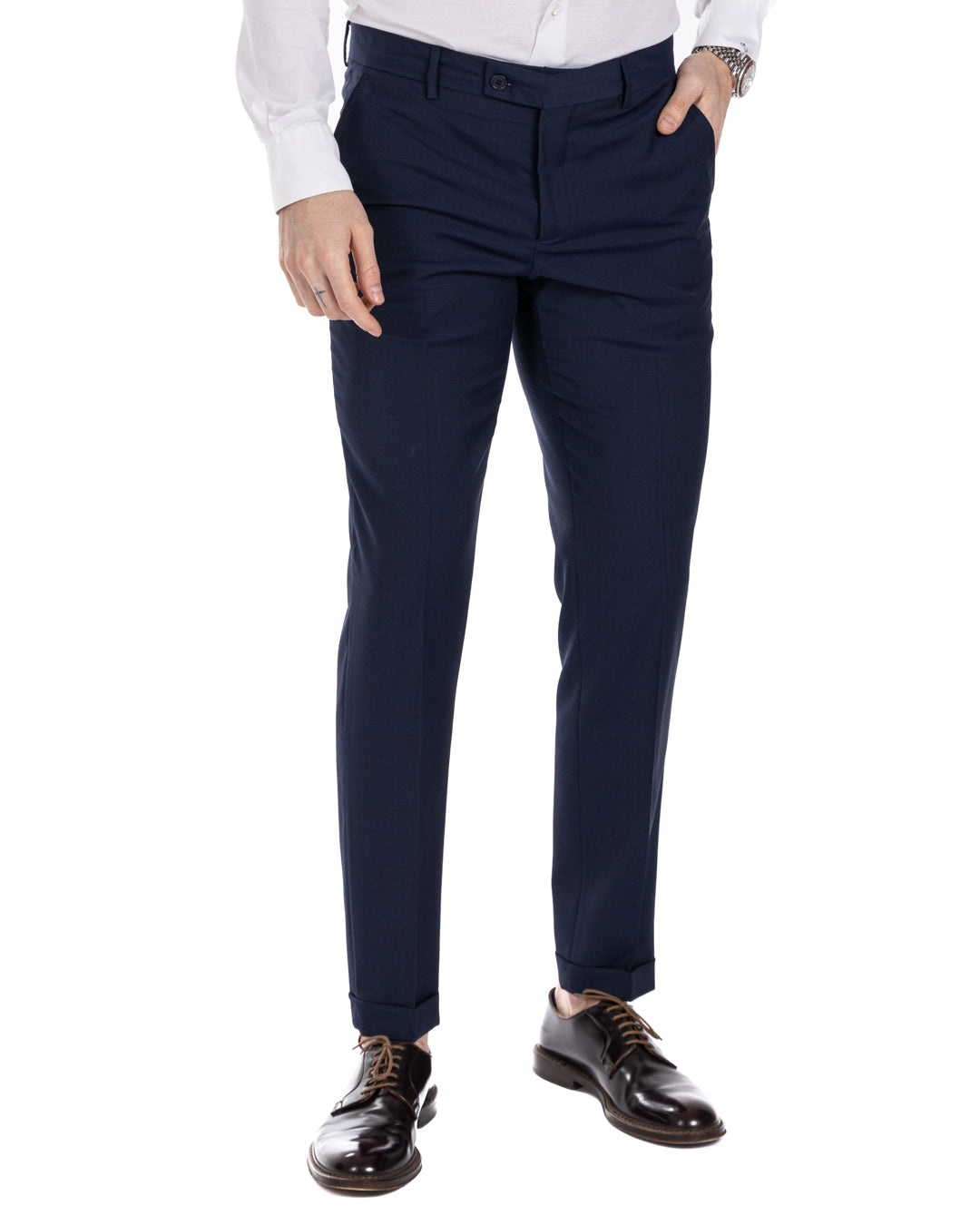 Naples - blue wool blend dress