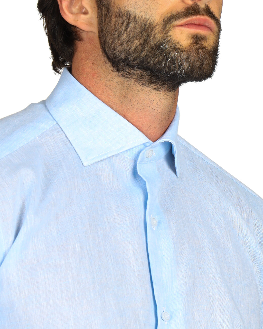 Praiano - Classic light blue linen shirt