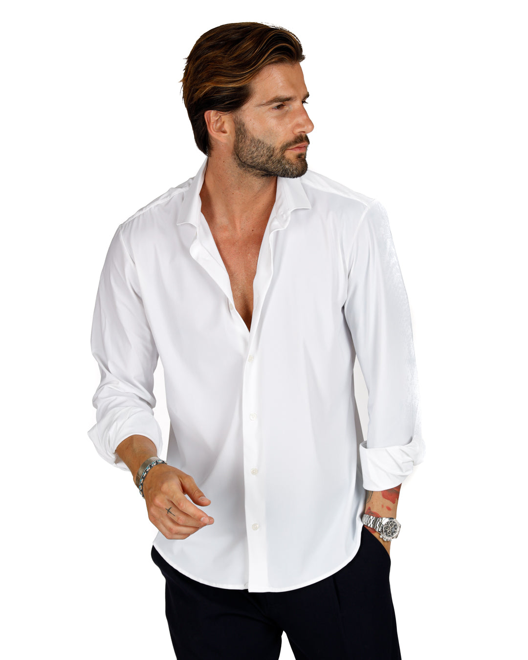 Teck - classic white technical shirt