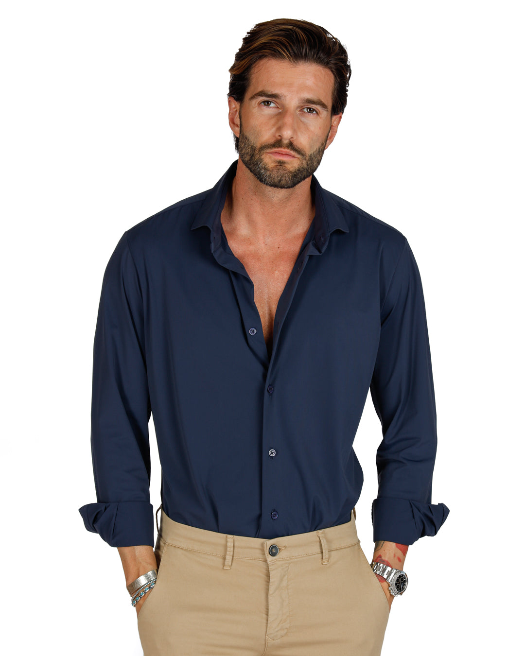Teck - classic blue technical shirt