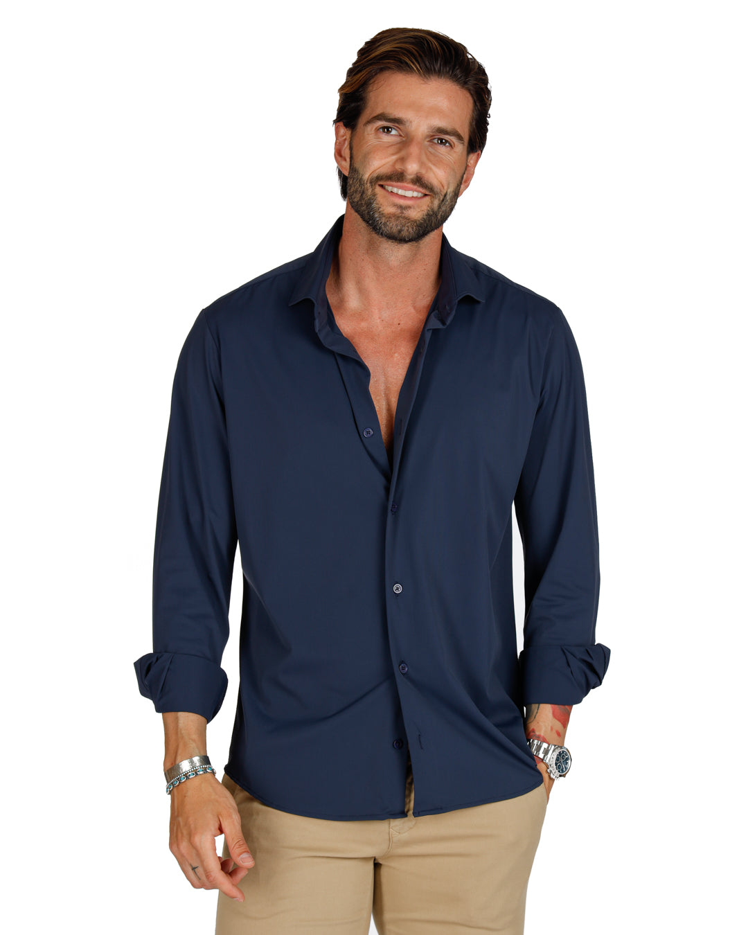 Teck - classic blue technical shirt
