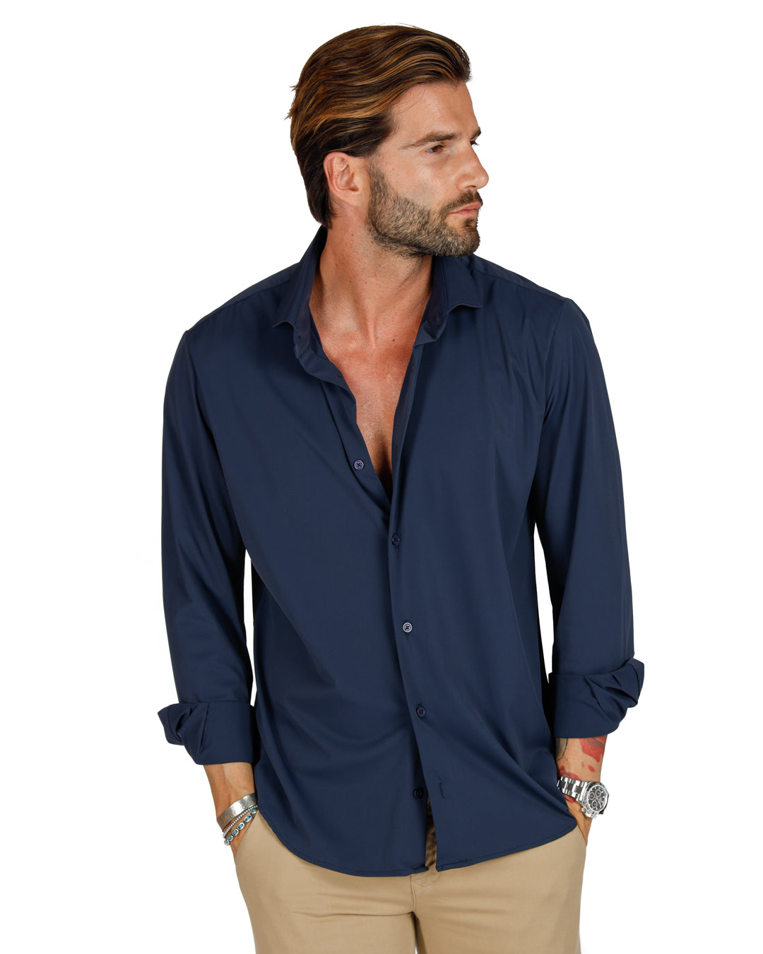 Teck - classic blue technical shirt