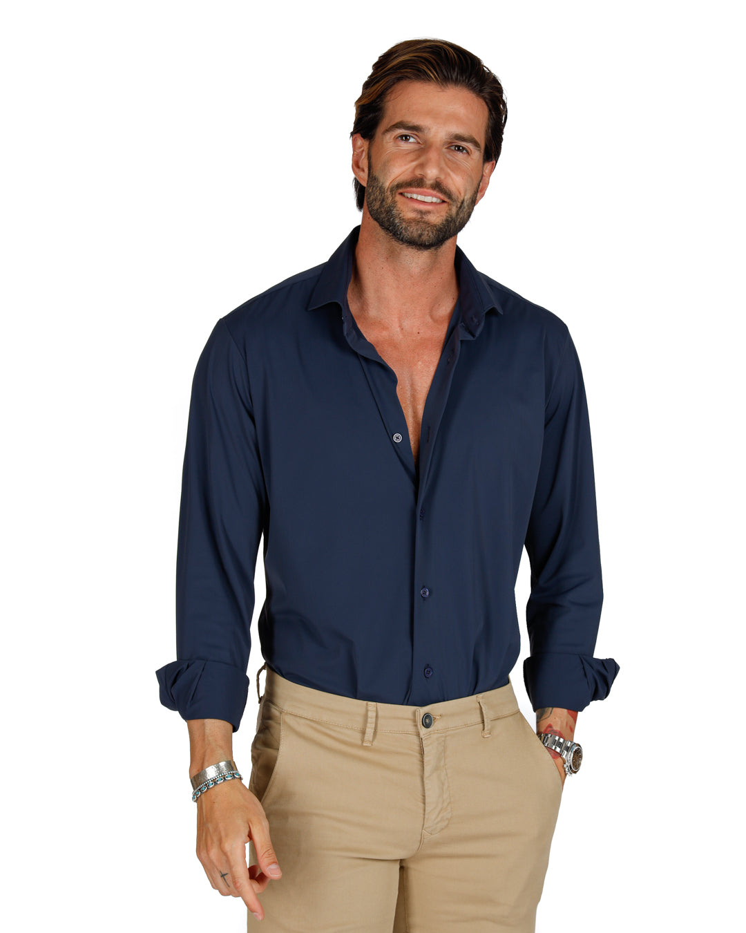 Teck - classic blue technical shirt