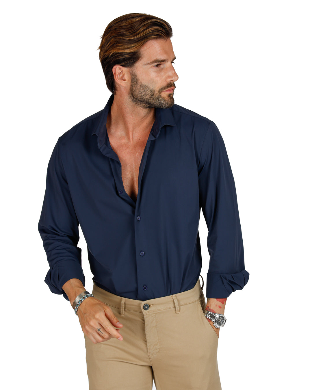 Teck - classic blue technical shirt