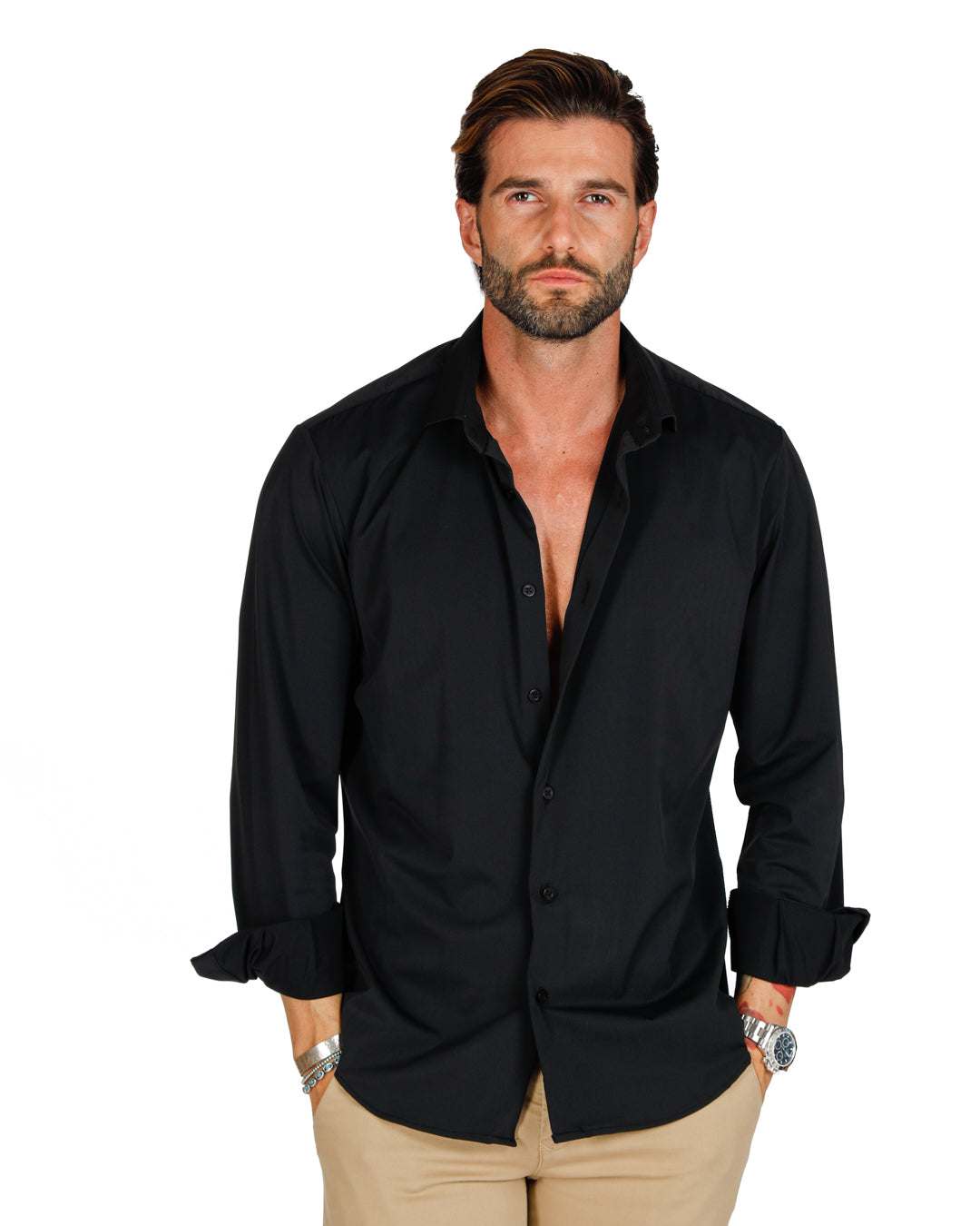 Teck - classic black technical shirt