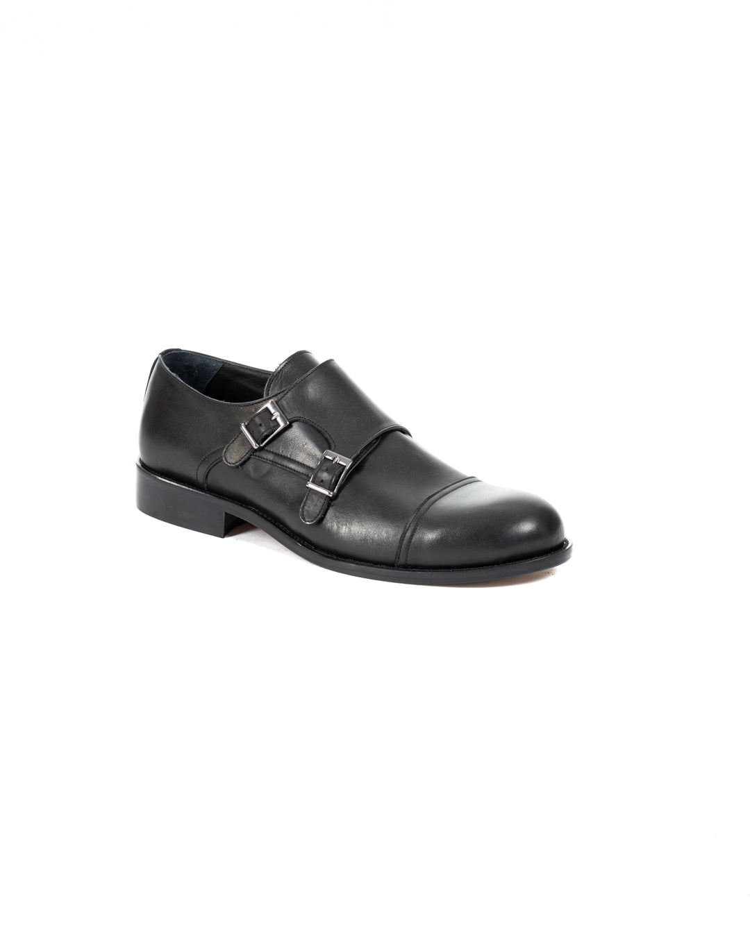 Vincent - Black double buckle derby