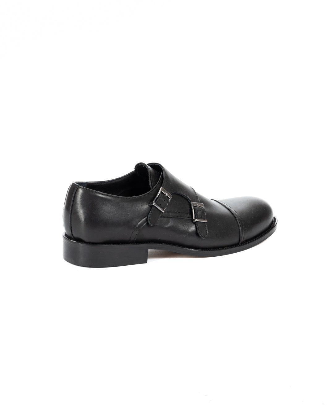 Vincent - Black double buckle derby