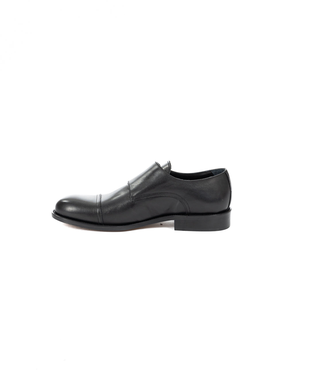 Vincent - Black double buckle derby