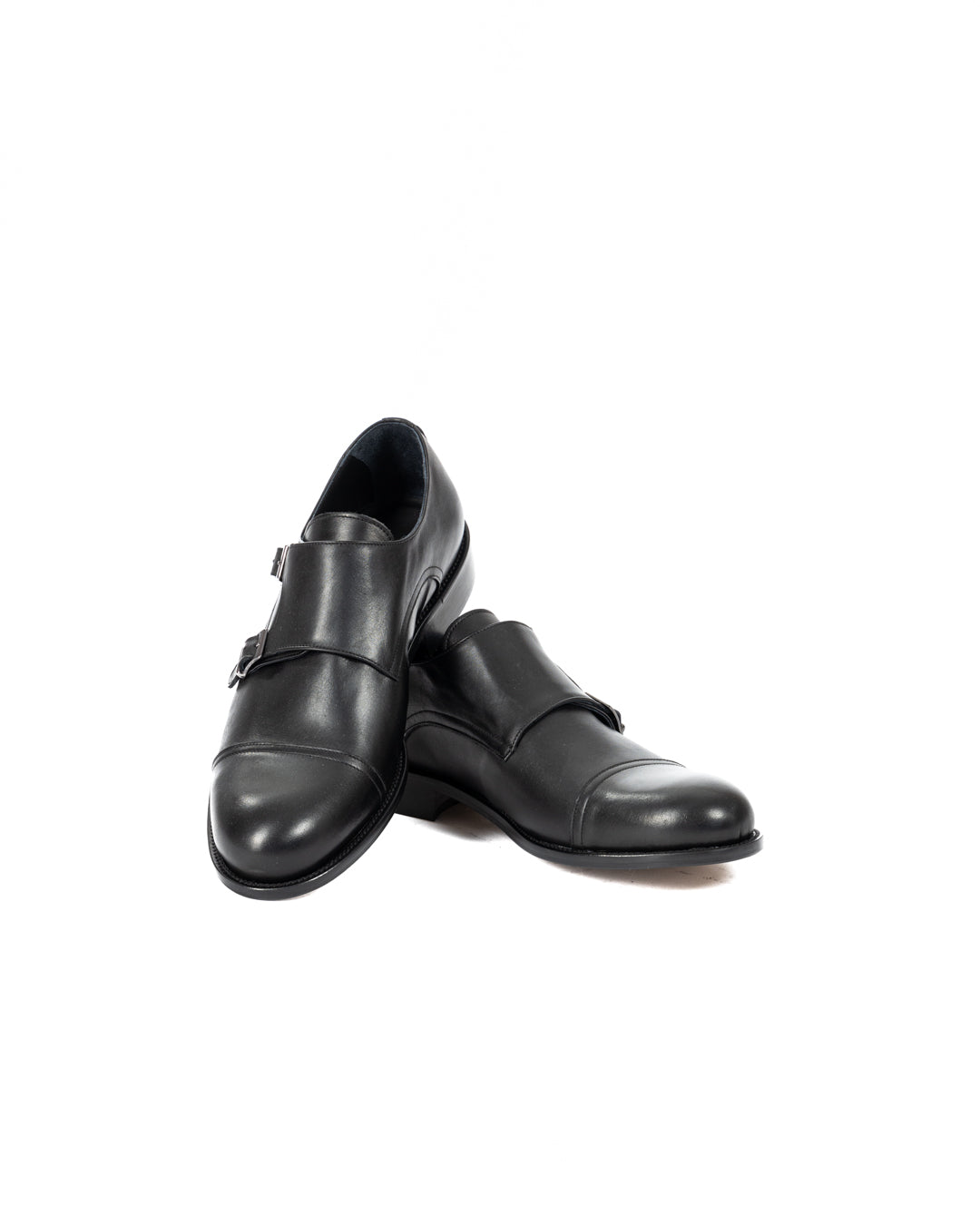Vincent - Black double buckle derby