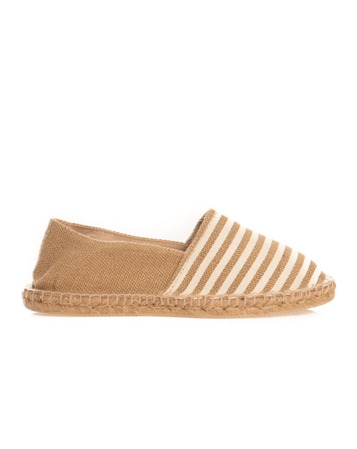 ESPADRILLES BEIGES À RAYURES