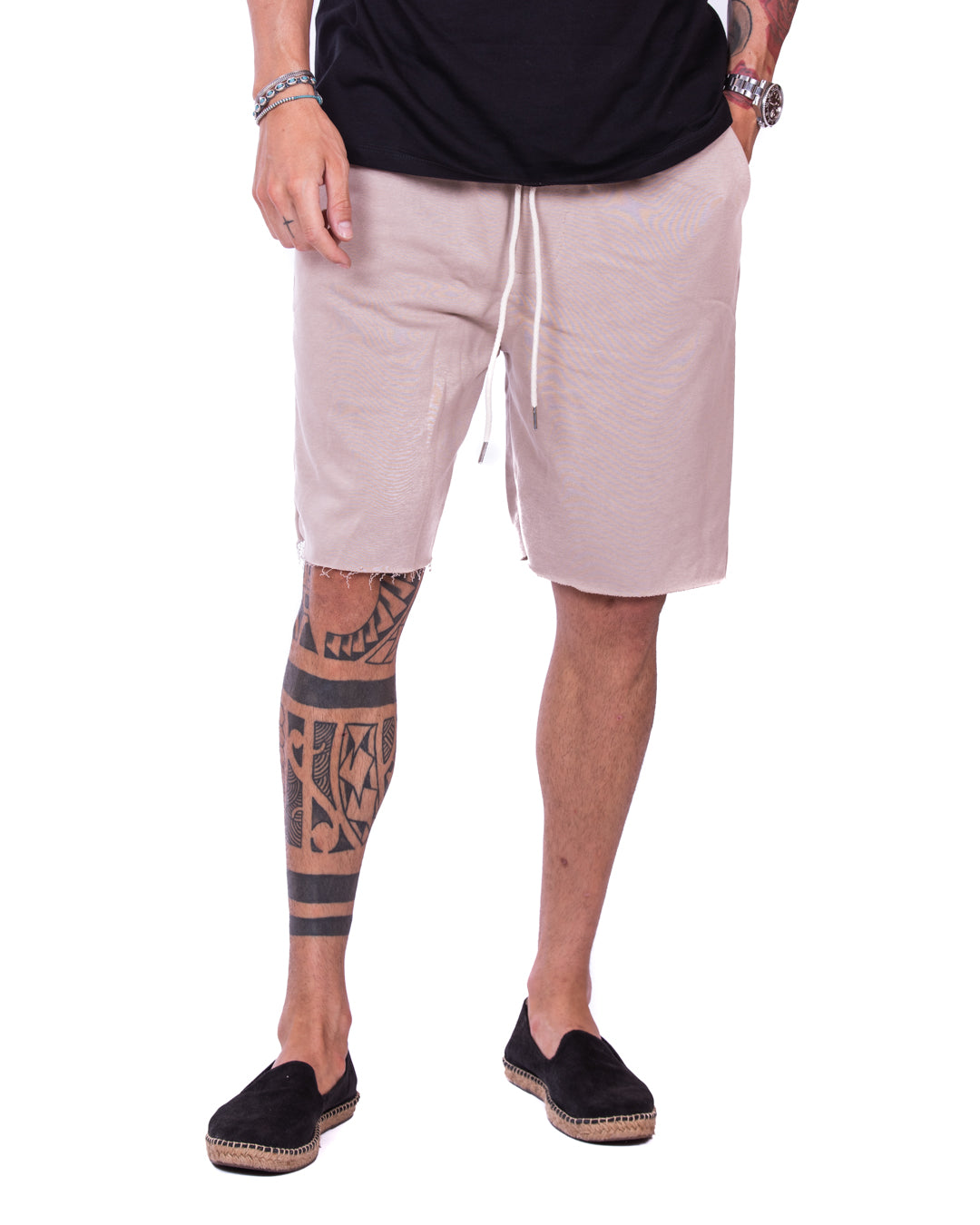 Mike - bermuda de chándal beige