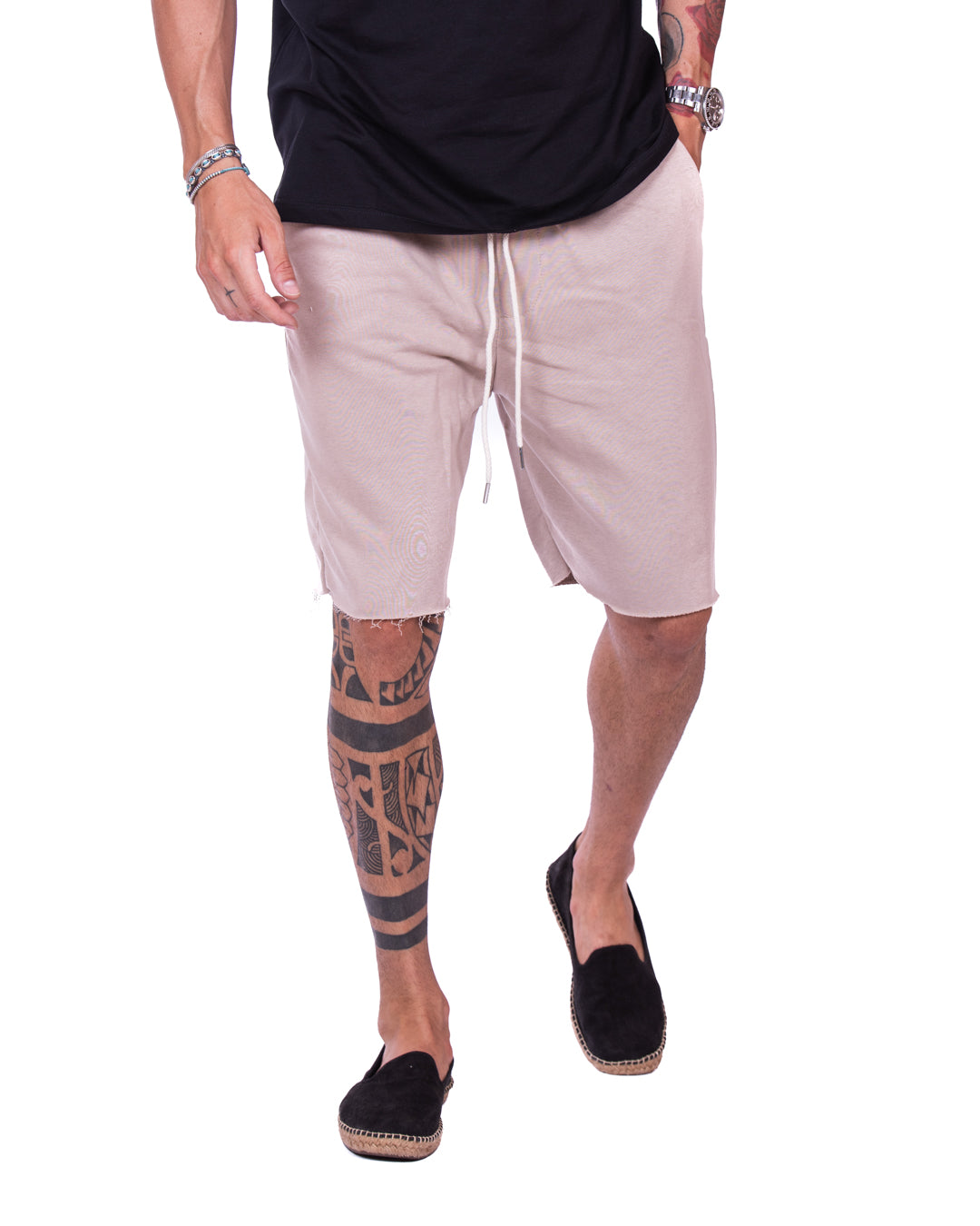 Mike - bermuda de chándal beige