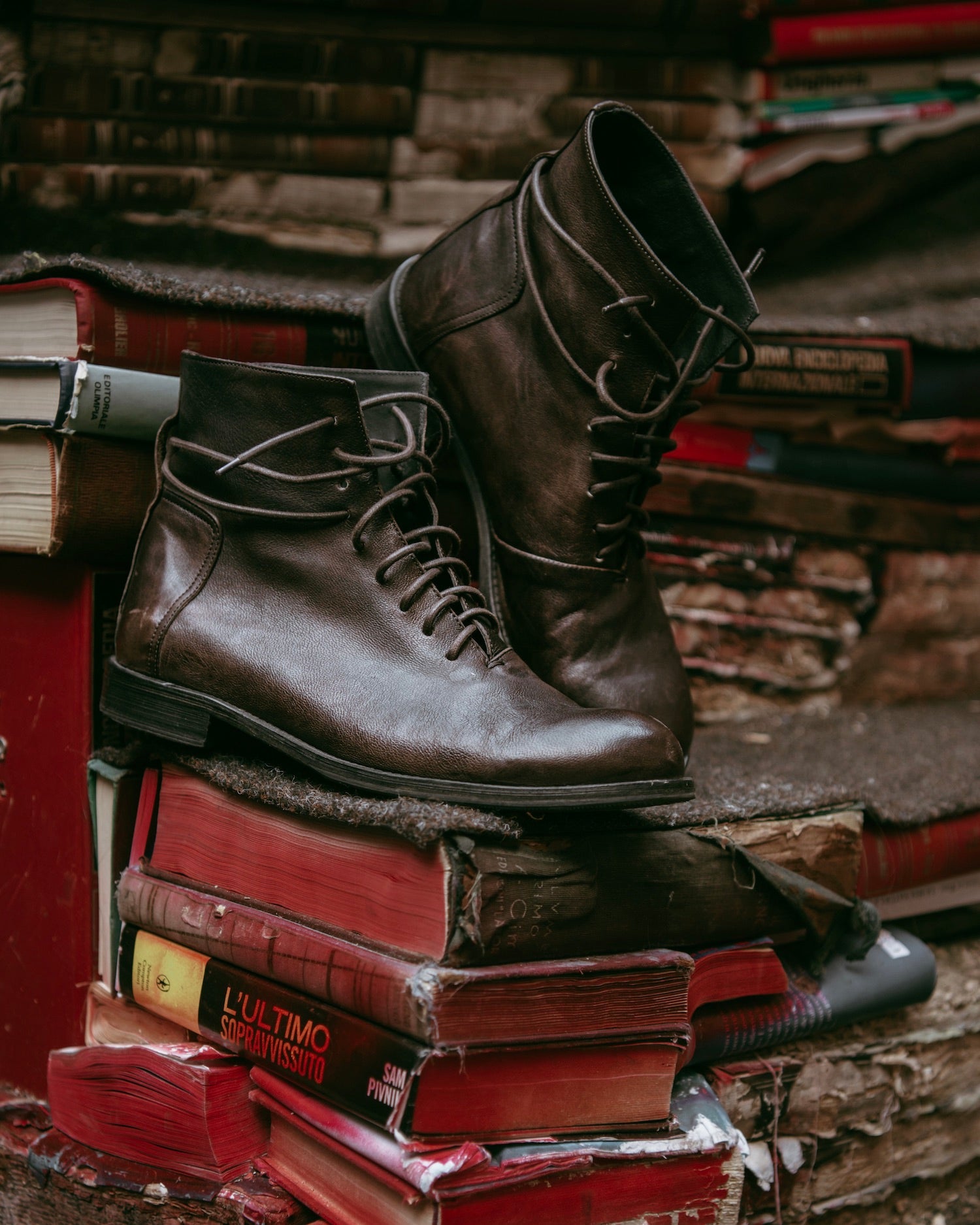 Houston - dark brown leather boot