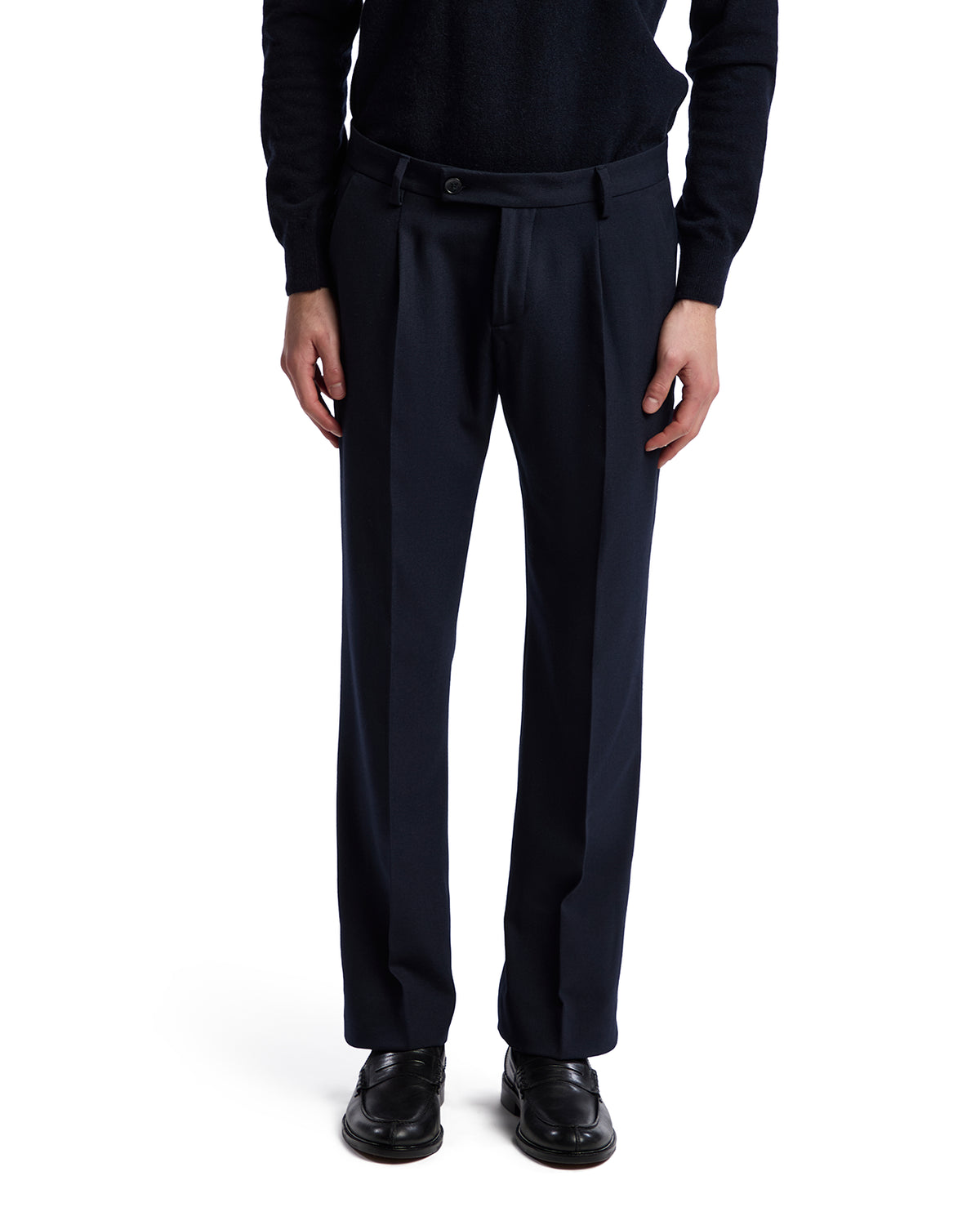 Aka flannel trousers in blue