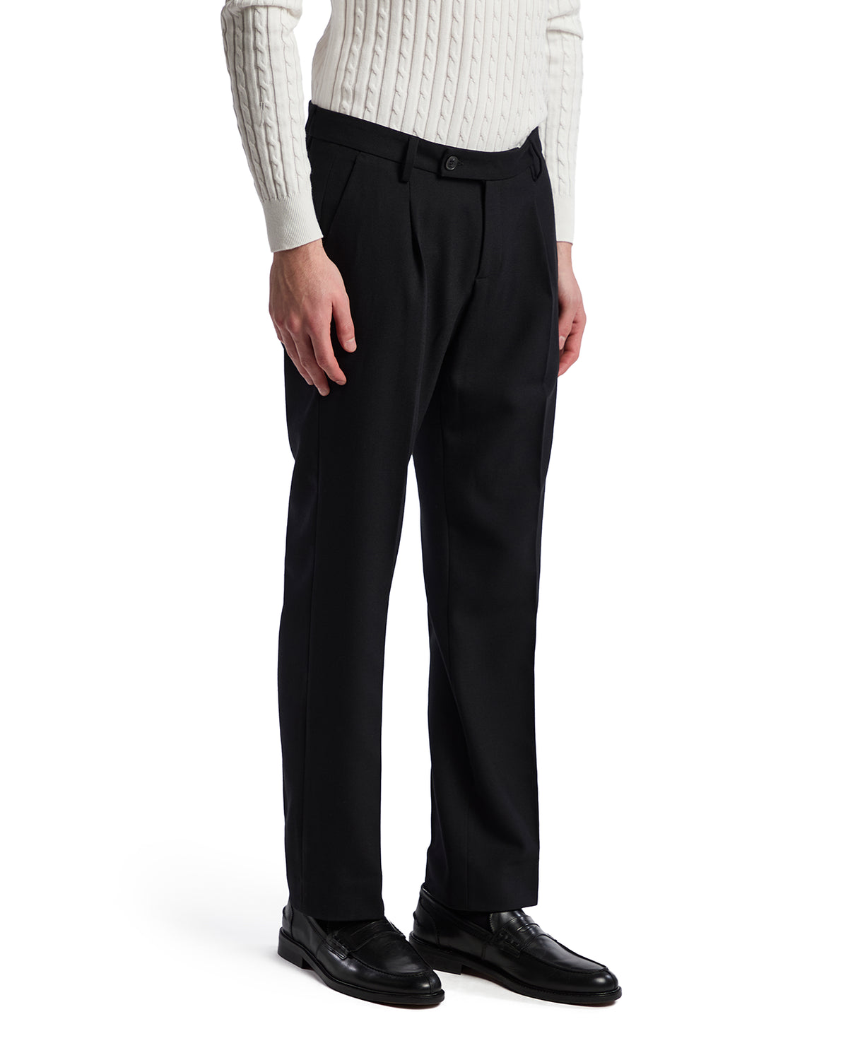 Black flannel Aka trousers