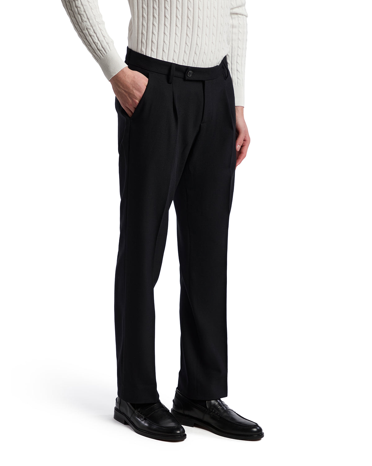 Black flannel Aka trousers