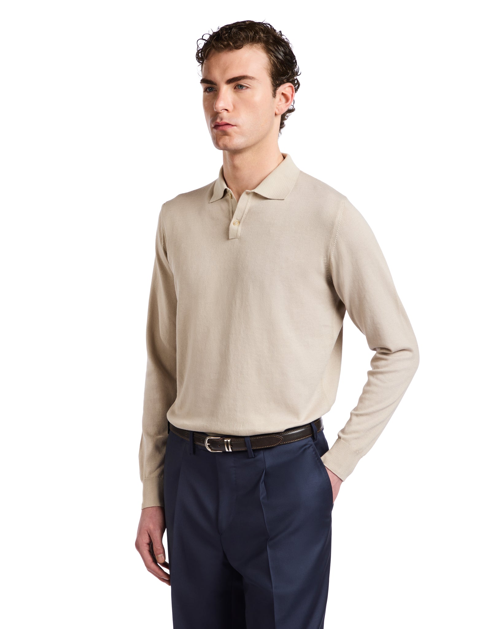Polo Andrey in cotone sabbia