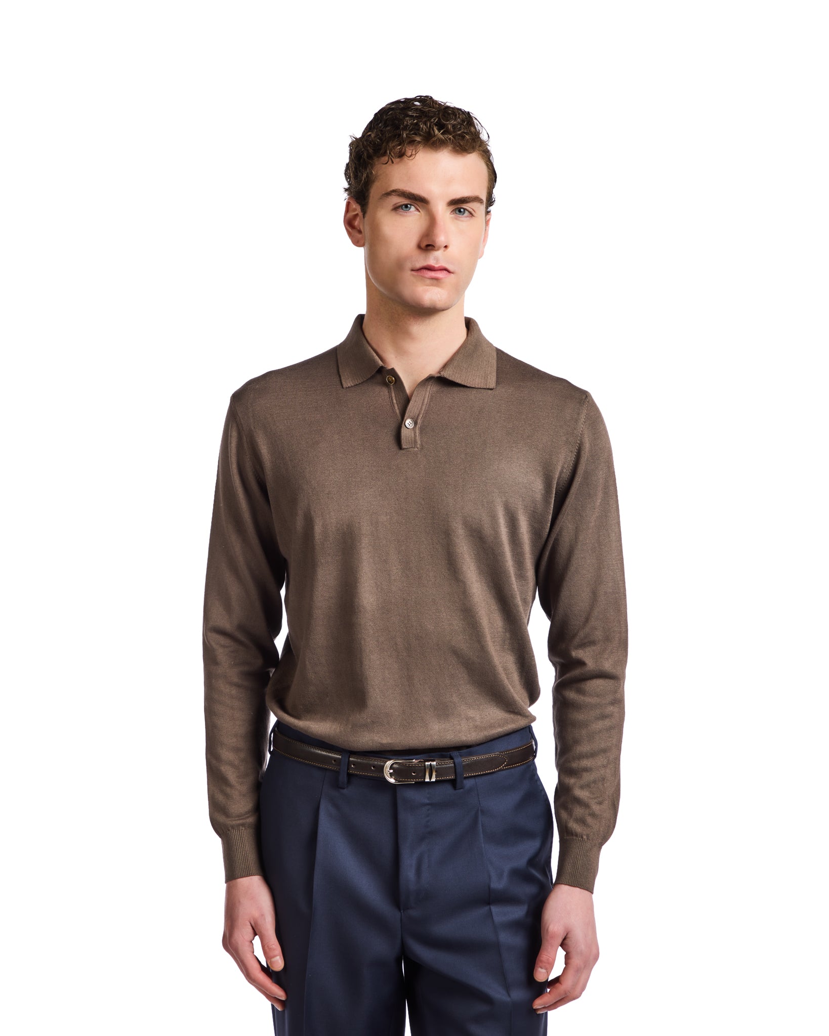 Polo Andrey in cotone moro