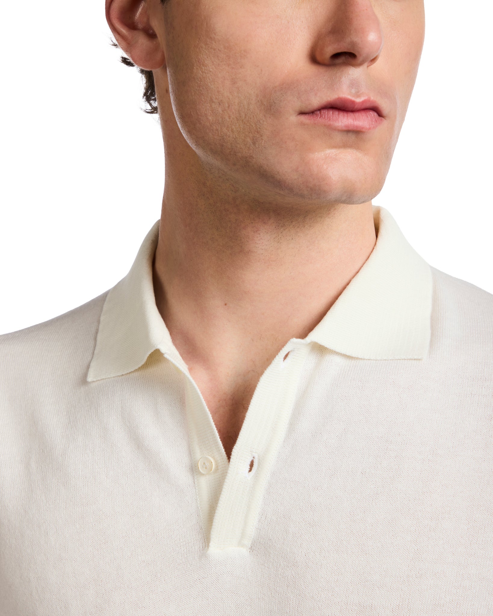 Andrey white cotton polo