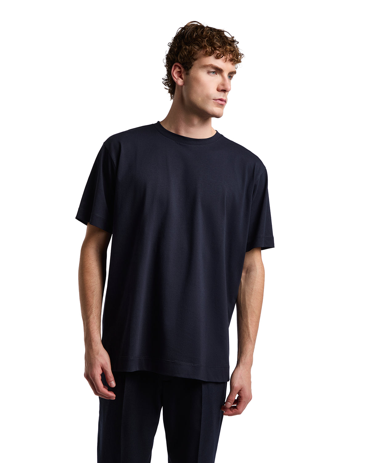 Bergen blue cotton T-shirt