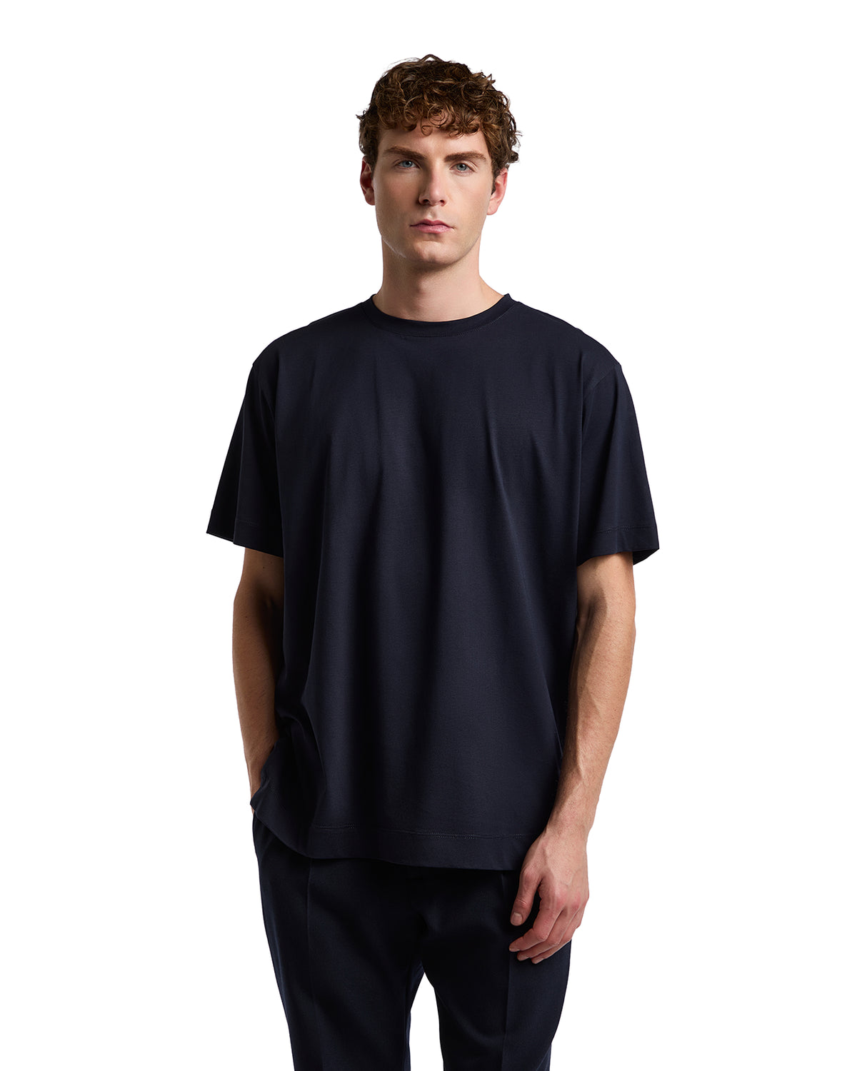 Bergen blue cotton T-shirt