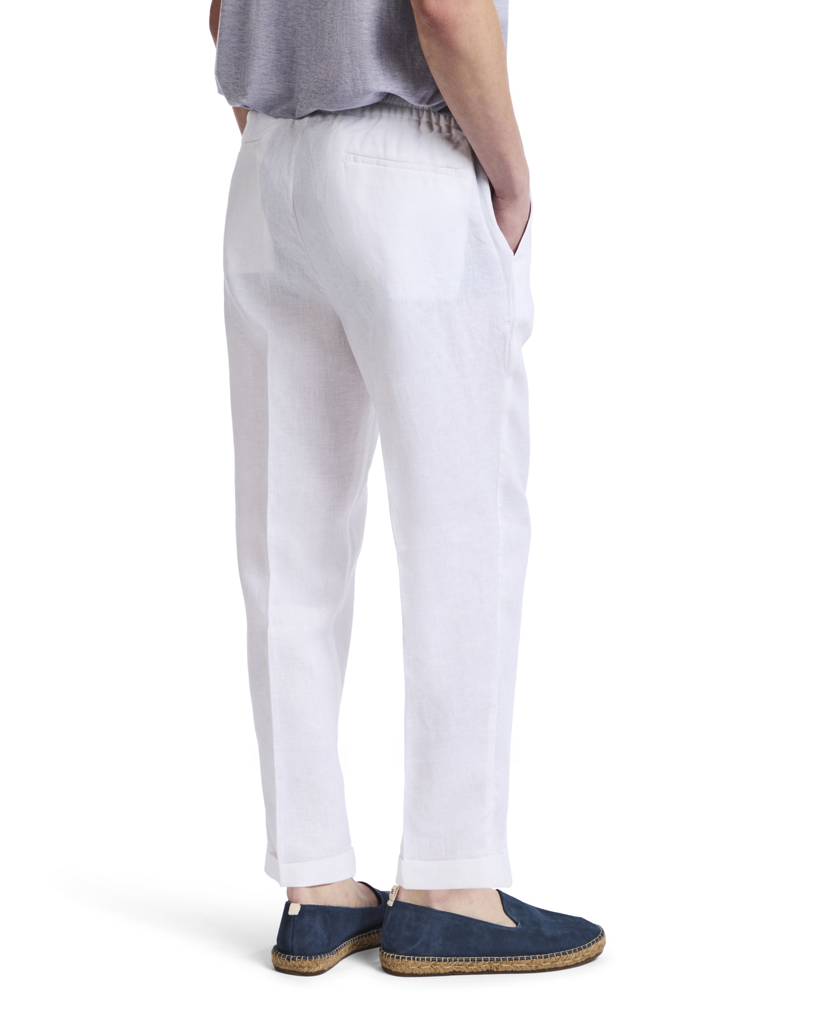 Cary trousers in pure white linen