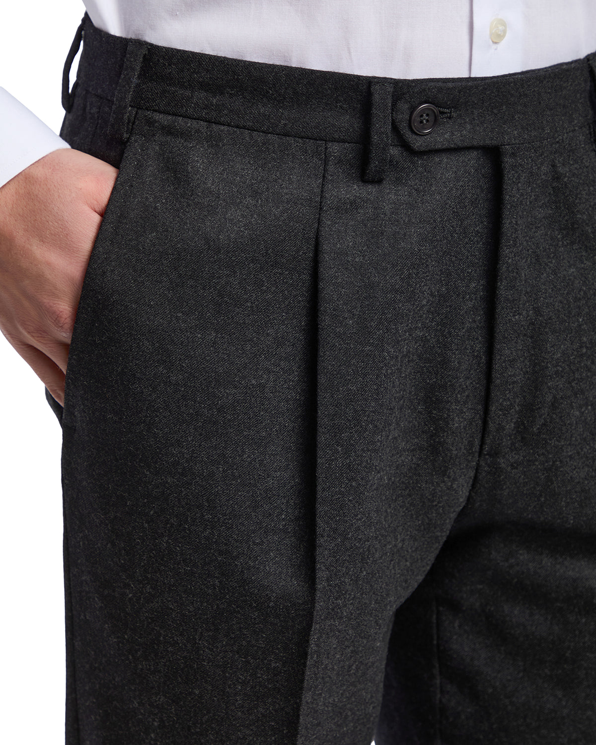 Classic Rugby Drago flannel trousers in anthracite