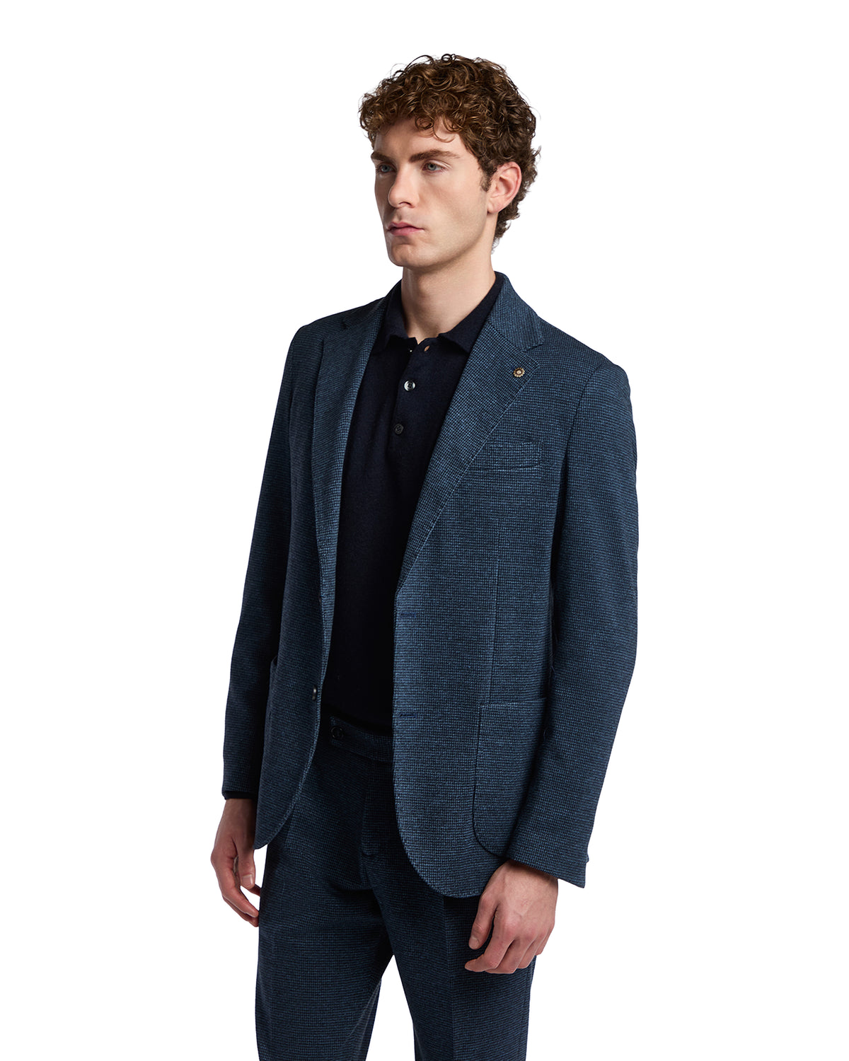Blue houndstooth Cortina jacket