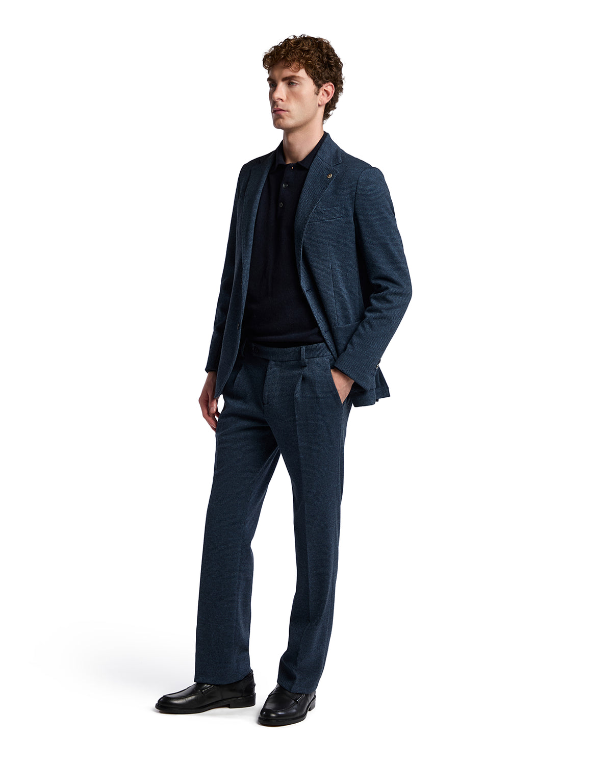 Blue houndstooth Cortina jacket