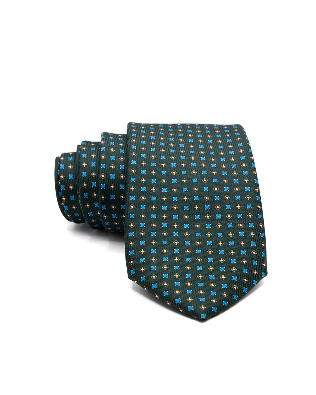 Tie - in blue woven silk