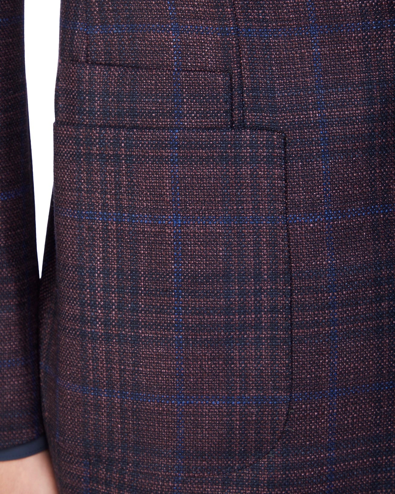 Giacca Summer time Loro Piana in tweed prugna