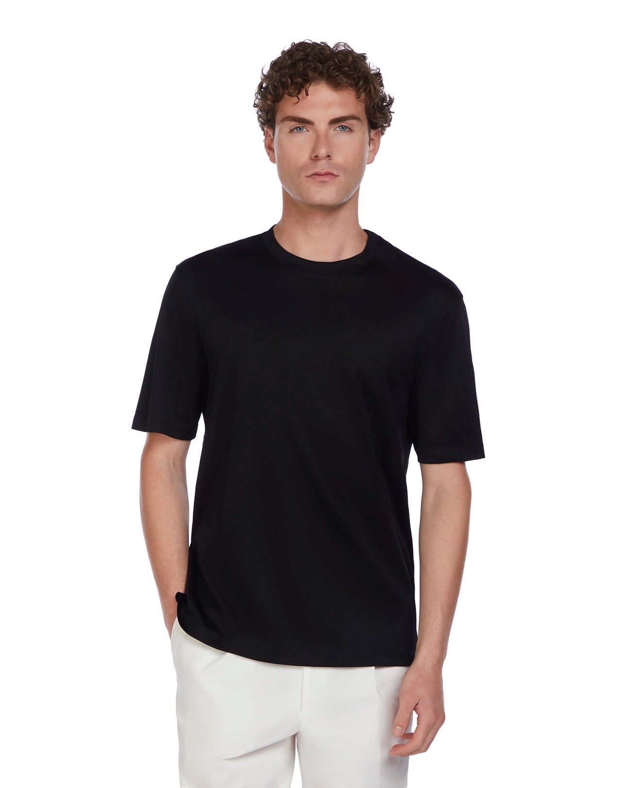 Hoorn T-shirt in black lisle thread