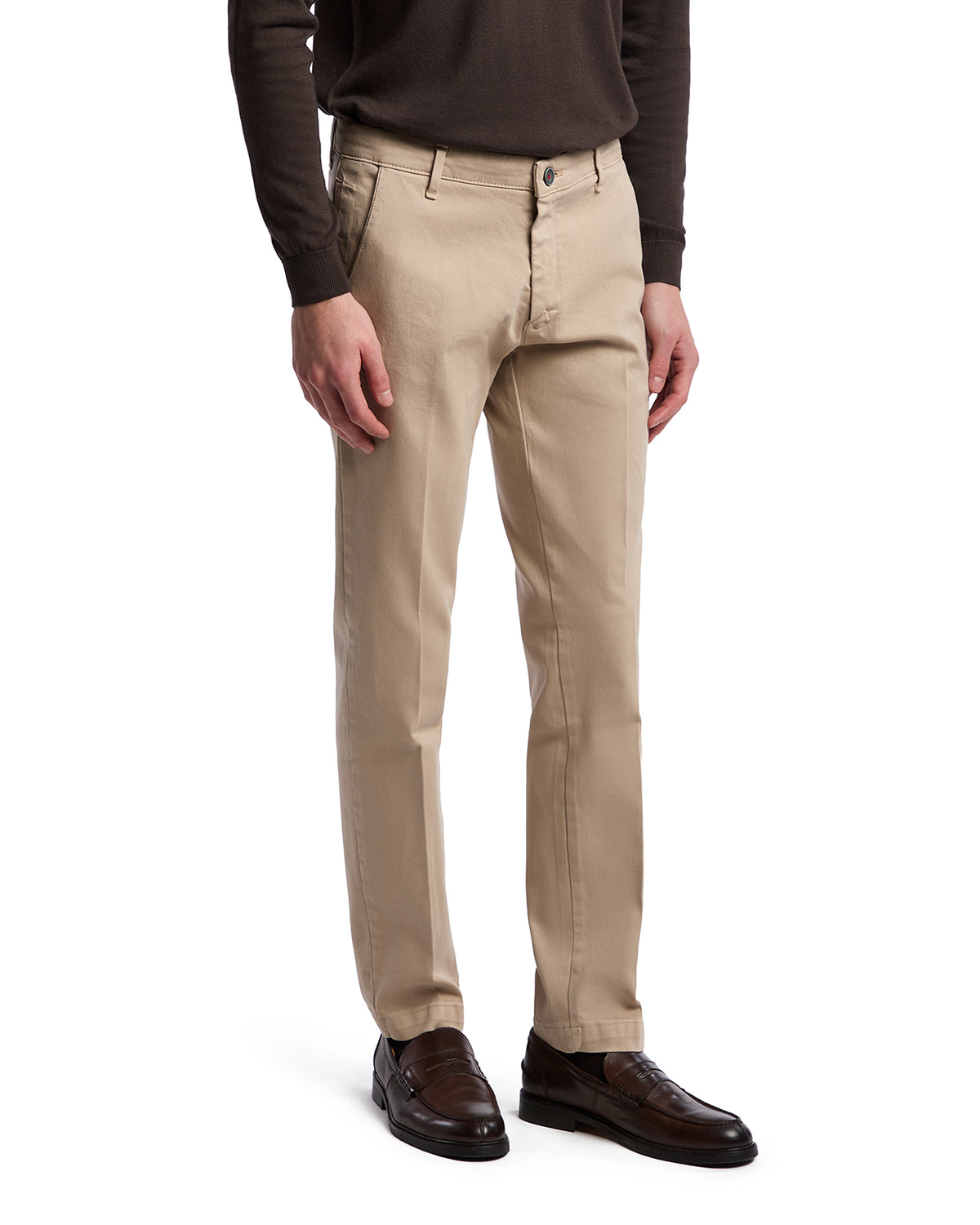 Pantalone Jack in cotone armaturato beige