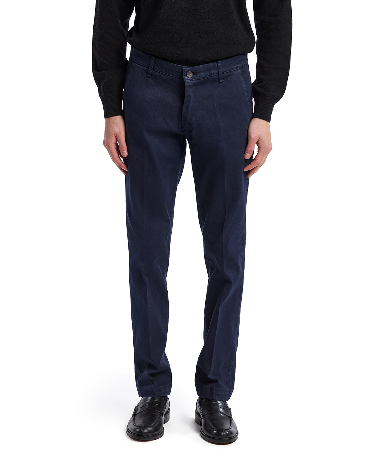 Jack trousers in blue textured cotton