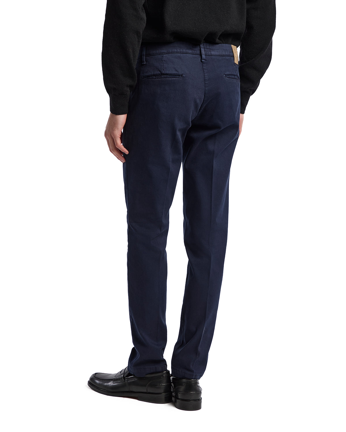 Jack trousers in blue textured cotton