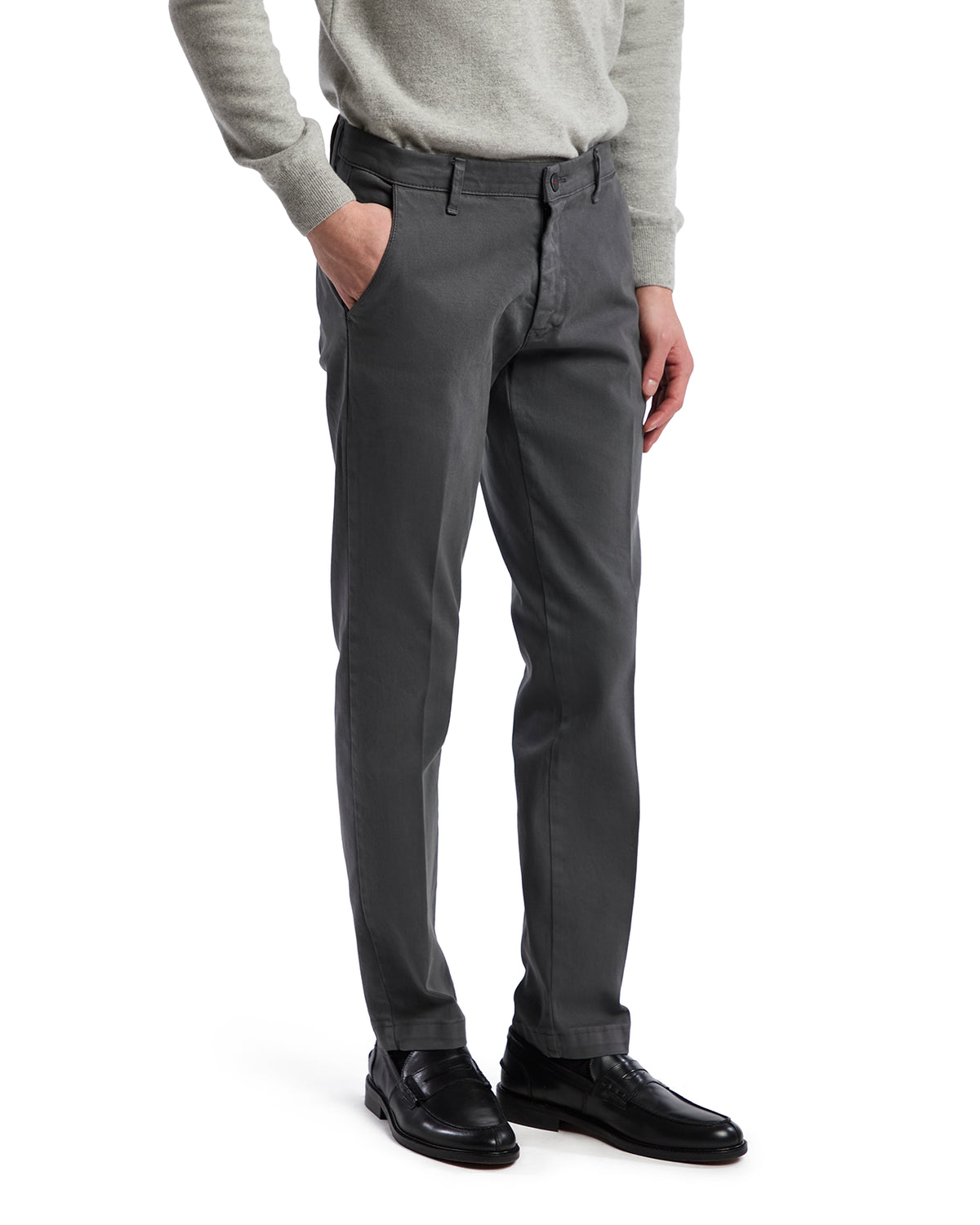 Anthracite Jack textured trousers