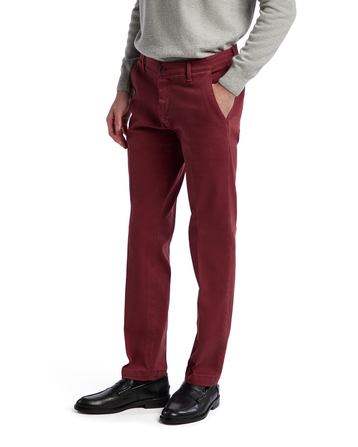 Jack patterned bordeaux trousers