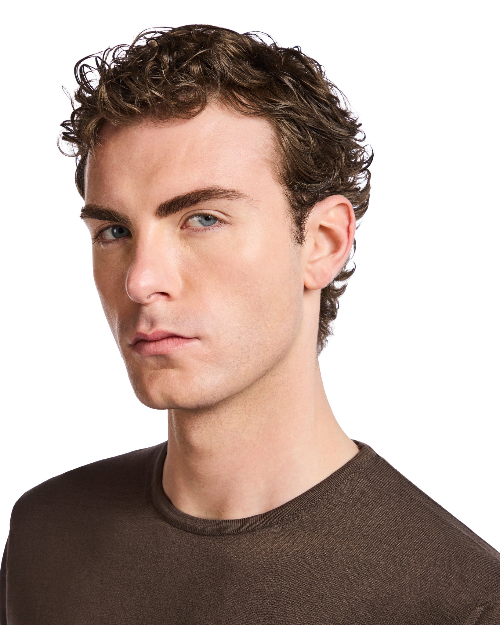 Jannik T-shirt in dark brown knit