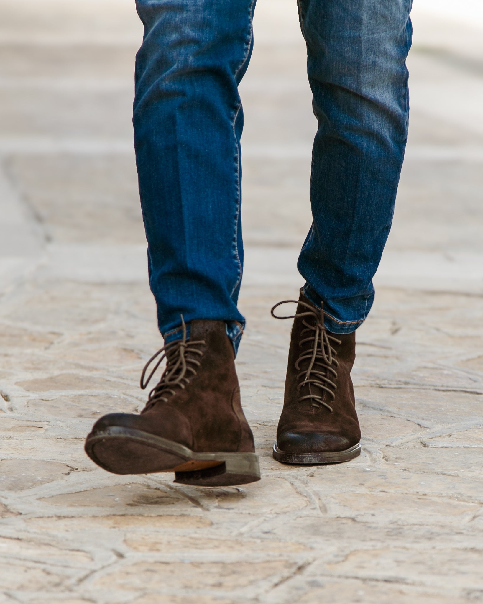 Houston - dark brown suede boot