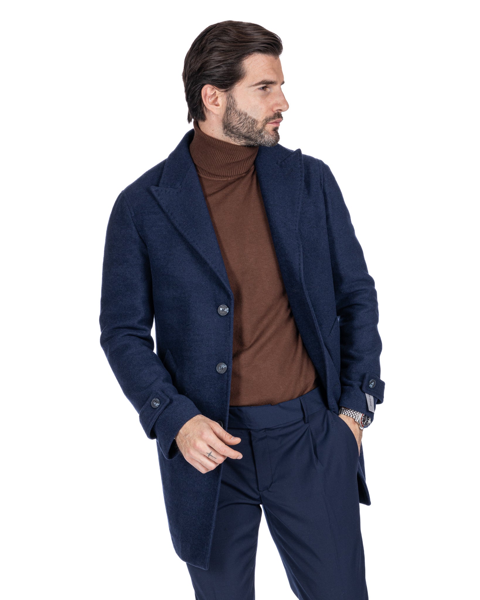 Philippe - blue single-breasted coat