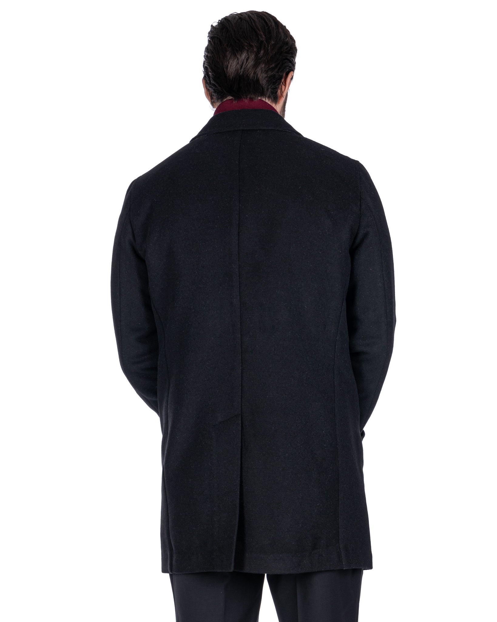 Philippe - black single-breasted coat