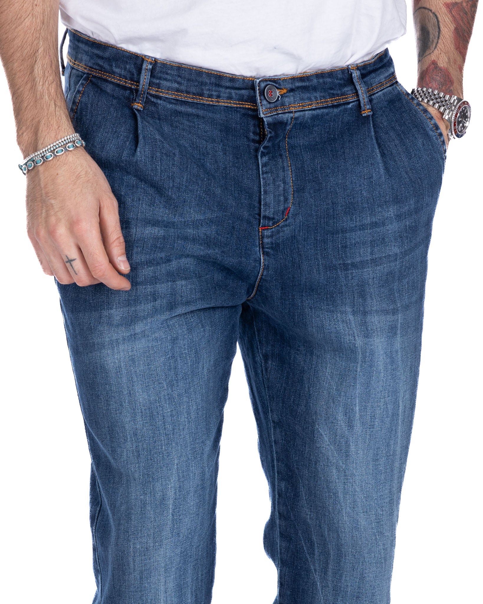 Orleans - america pocket jeans medium wash