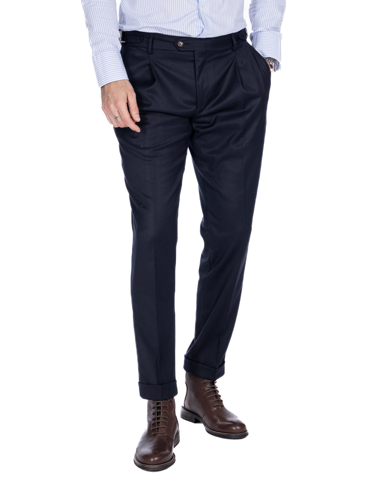 Monopoli - trousers with blue buckles