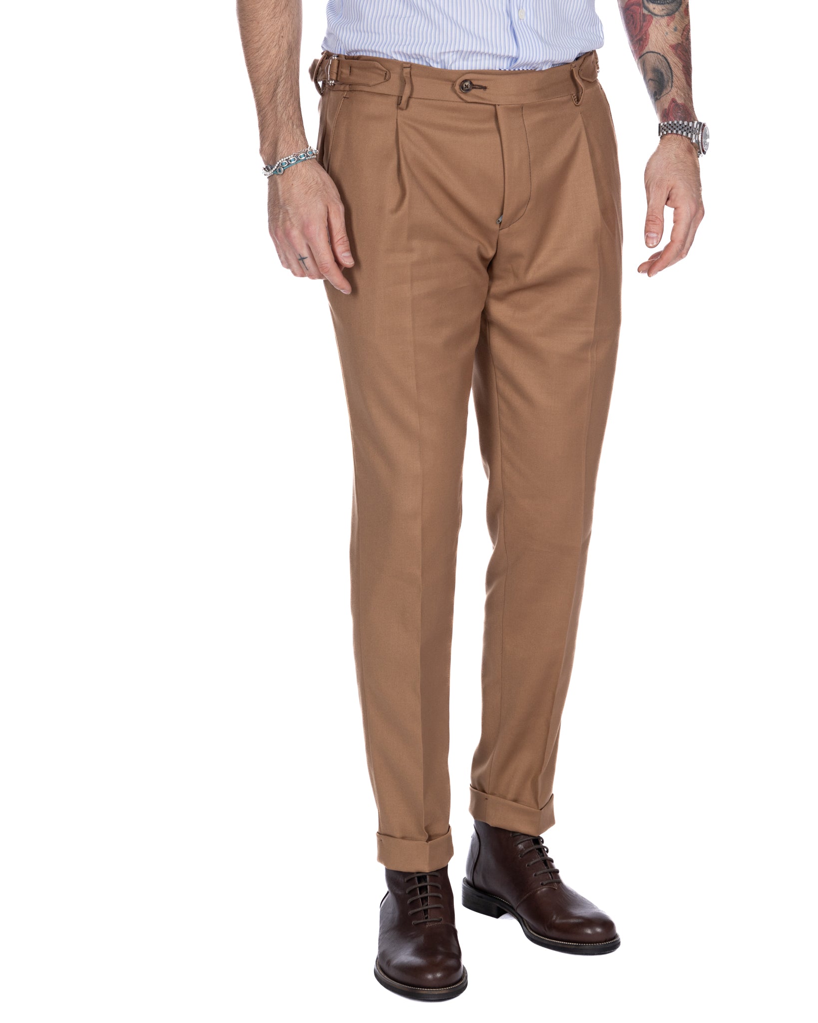 Monopoli - trousers with camel buckles