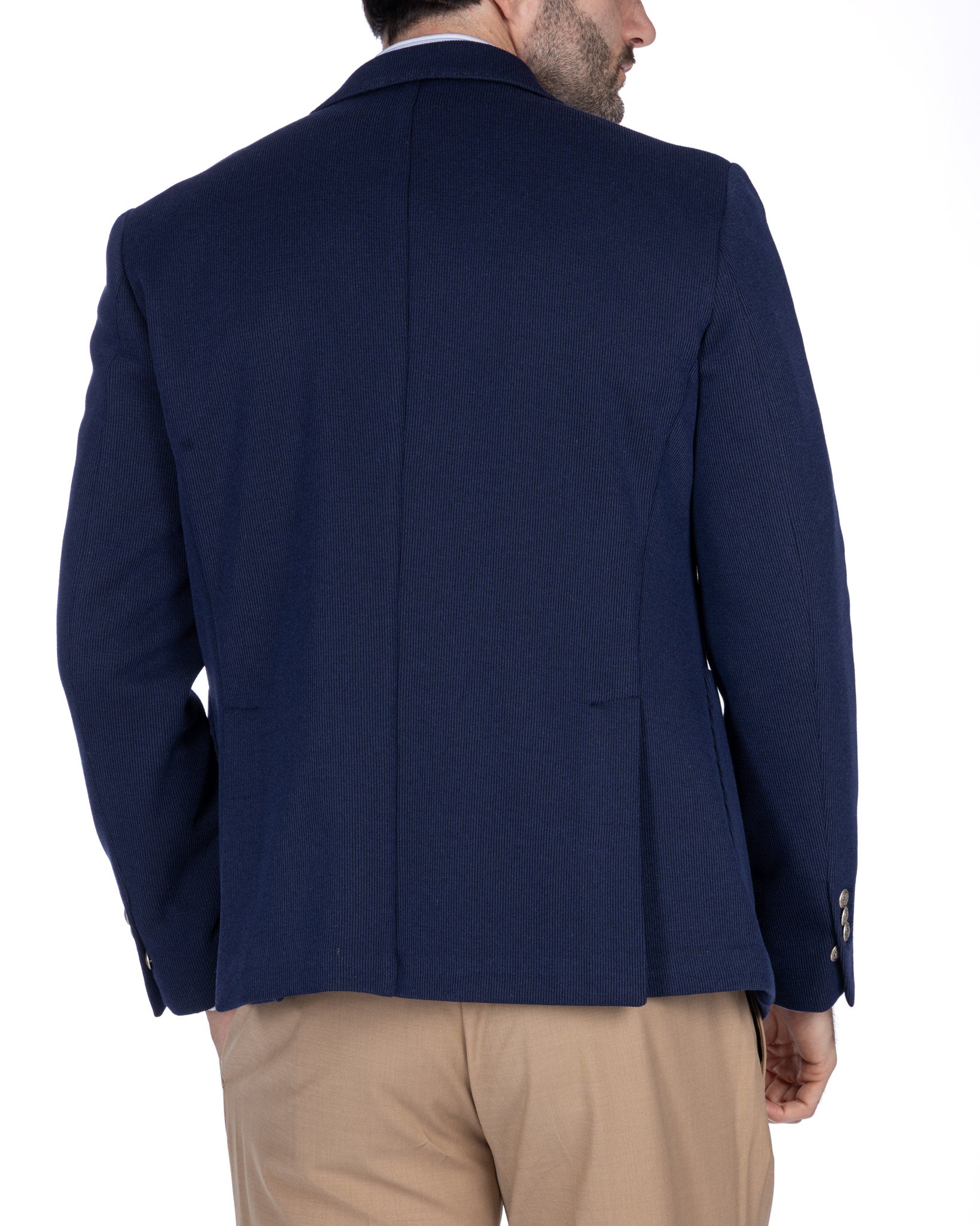 Adolfo - blue double-breasted jersey jacket