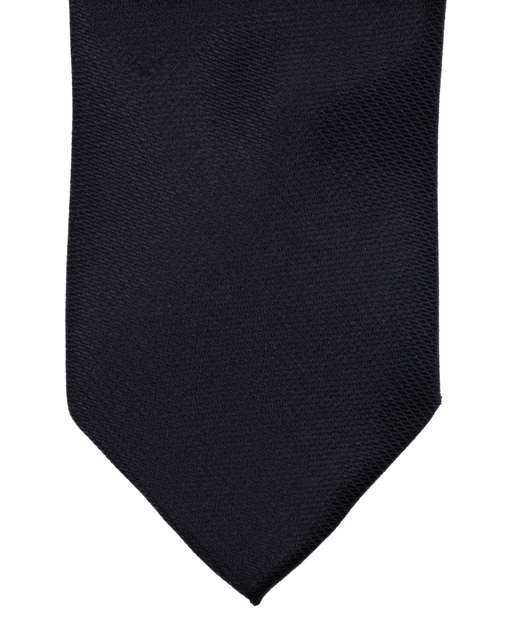 Tie - in black textured silk